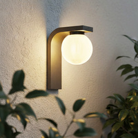 Lampe murale LED solaire décorative en acier inoxydable, construction PC, indice de protection IP65, pour éclairage extérieur moderne de cour et de jardin