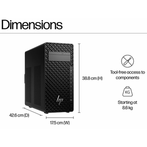 เวิร์กสเตชันสำนักงาน AI รุ่นใหม่ล่าสุดปี 2026 Ultra 7 265K 2T Enterprise HDD HPS Z2 Tower G1i Desktop พร้อม RTX A4500 ADA-24G รุ่น HPS Z2 T - Product Image 3