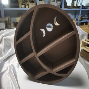 Porte-lune en bois de 16 pouces avec 7 espaces d'affichage Double niveaux pour salle de bain salon garde-robe sac à épices présentoir à bijoux - Product Image 6
