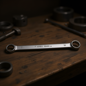 Double Open End Wrench 17mm 19mm Metric Steel <b>Tool</b> - Product Image 3