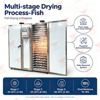 Machine de séchage de poisson commerciale à trois étages avec contrôle de température basse et système d'élimination des odeurs pour fruits de mer