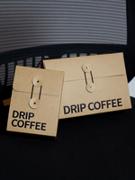 Boîte d'emballage pour café en sachet kraft brun recyclé personnalisé avec fermeture à cordon, boîte de café instantané personnalisée avec impression de logo