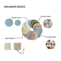 Pochette Ronde Multicolore pour Petites Boucles d'Oreilles en Microfibre, Imprimée avec Logo Personnalisé, Sac Multifonction pour Bijoux et Emballage