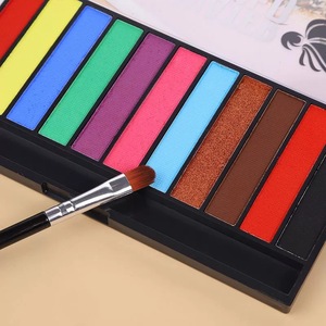 12 couleurs <span class=keywords><strong>FX</strong></span> <span class=keywords><strong>maquillage</strong></span> fabricants de peinture pour le visage à base d'eau Cosplay SFX Halloween Kit de peinture corporelle pour enfants adultes - Product Image 2