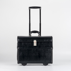 Rotolamento <span class=keywords><strong>valigetta</strong></span> Popolare per le imprese degli uomini che viaggiano pilota di caso del PVC DELL'UNITÀ di ELABORAZIONE della cartella <span class=keywords><strong>con</strong></span> trolley - Product Image 2
