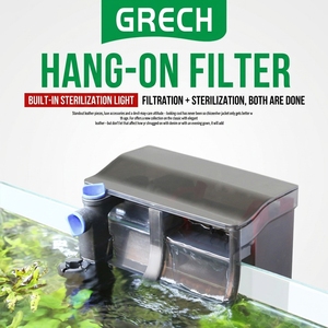 Filtre d'aquarium suspendu JSD <span class=keywords><strong>Grech</strong></span> avec stérilisateur UV, filtration en 3 étapes, écrépineur d'huile, impeller silencieux en acier inoxydable pour aquarium - Product Image 3