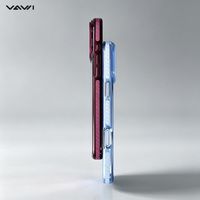 VAWI B390 Coque rigide en PC transparente anti-jaunissement tendance pour iPhone 17 18 Pro Max avec chargement magnétique sans fil