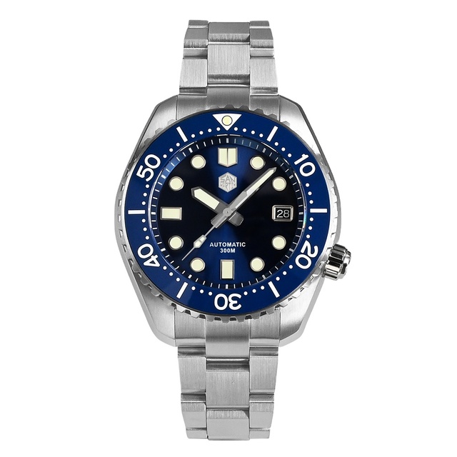 Stainless Steel Watch Male Personality Diving Watch Automatic Mechanical Watch