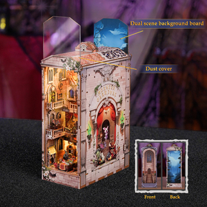 Tonecheer Monster Carnival casa de muñecas de madera rompecabezas varita mágica libro Nook Kit ilumina Monster Party diseño de doble cara TQ144 - Product Image 2