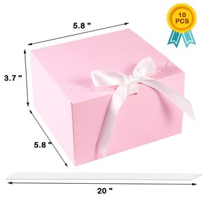 Großhandel Faltbare Luxus-Geschenkboxen mit Band für Hochzeitsgeschenke Brautjungfern-Antragsbox für Präsente Kraftpapier-Geschenkboxen - Product Image 5