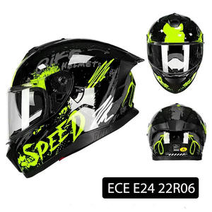 Casco Integral Ajustable y Transpirable con Certificación ECE E24 22R06, Equipo de Protección Profesional para Motocicleta, Uso Diario y Todoterreno - Product Image 1
