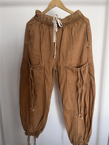 ملابس نسائية جينز فضفاض مع جيوب جينز أزرق كارجو للنساء - Product Image 5