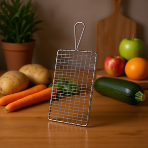 Metaltex Grid Raw Food Grater 12x8 Inch Stainless Steel Kitchen <b>Tool</b> For <b>Vegetables</b> <b>Fruits</b> - Product Image 3