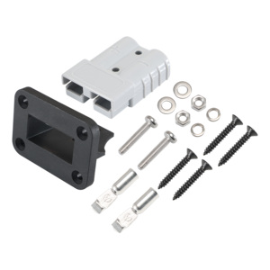 CE Certification 50A Copper Alloy <strong>Nylon</strong> Plastic Housing 4 <strong>Screw</strong> 12-24VDC Rated Current Plug Connector Plug with Panel Mount - Product Image 2
