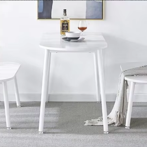 Joye giải trí <span class=keywords><strong>PB</strong></span> Board thép đồ nội thất trong nhà bán vòng tròn bàn ăn chống lại bức tường với chân có thể điều chỉnh dễ dàng lắp ráp - Product Image 1