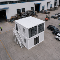 Conteneur de bureau portable, cabine de bureau modulaire préfabriquée, bureau mobile pour chantier et campement