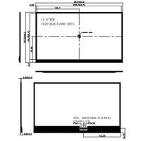 Layar Laptop Layar Lcd Tft 11.6 Inci, Laptop Biasanya Hitam FHD LCD 1920X1080 11.6 ", Laptop 450 Cd/M2 EDP 30pin Transmisi