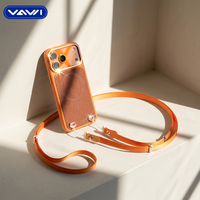 VAWI B429 Gaya Fashion dengan Tas Tali Gantungan untuk Casing Ponsel iPhone 12 13 14 15 16 17 Pro Max Casing Pelindung Magnetik Anti Benturan