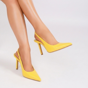 1211-5 Sandales d'Été Féminines à Enfiler, Talon Aiguille Mince de 9,5 cm, Bout Pointu Sexy, Bride Unique, Style Dos Ouvert et Fin - Product Image 6