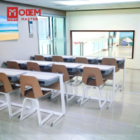 MINYI LOOP Ensemble de bureau moderne en alliage d'aluminium MDF simple, très vendu pour les adolescents, les étudiants, les adultes, l'école, le bureau