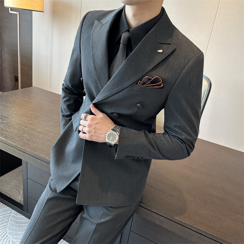 Dark gray (suit + trousers)