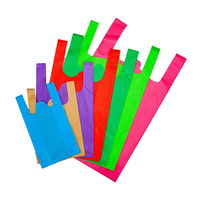 Sac de courses en RPET non tissé recyclé et réutilisable avec logo personnalisé, écologique, en forme de T, pour supermarché