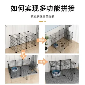 Corral Modular <span class=keywords><strong>para</strong></span> Mascotas, Color Negro, <span class=keywords><strong>para</strong></span> Perros, Gatos y <span class=keywords><strong>Conejos</strong></span>, Recinto Interior <span class=keywords><strong>para</strong></span> Mascotas - Product Image 4