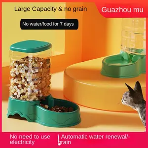 Pet Drinker Wholesale Cat Automatic Feeder 3.5L Dog Drinker Automatic Feeder Set Dropshipping