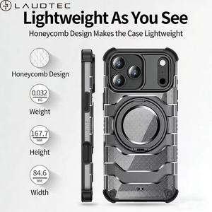 Coque de téléphone ultra-lé<span class=keywords><strong>g</strong></span>ère en nid d'abeille avec <span class=keywords><strong>protection</strong></span> à 360° °   <span class=keywords><strong>Protection</strong></span> Airbag et Support Magnétique Antidérapant pour iPhone 17 - Product Image 1