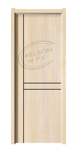 <span class=keywords><strong>Porte</strong></span> intérieure en WPC stratifié avec film PVC imitation bois et cadre de <span class=keywords><strong>porte</strong></span> assorti à motif lignes noires pour la décoration d'appartements familiaux - Product Image 4