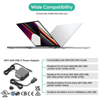 Chargeur USB type-c 65W USB C adaptateur d'alimentation International pour ordinateur portable Macbook chargeur Type C avec câble étendu