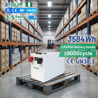 Baterai LFP Nigeria 12v 24v Desain Modular yang Dapat Ditumpuk 100ah 200ah 280ah Baterai LiFePO4 Tenaga Surya dengan Perlindungan BMS Cerdas