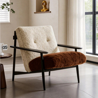 Nordischer Minimalistischer Massivholz-Freizeitstuhl Luxuriöser Einzelsofa-Sessel für Wohnzimmer