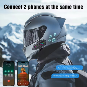 Auriculares Intercomunicadores <span class=keywords><strong>para</strong></span> Cascos de Motocicleta con Cámara, Grabación de Video, Comunicación BTH de 600m, Auriculares Impermeables <span class=keywords><strong>para</strong></span> Motociclistas - Product Image 3