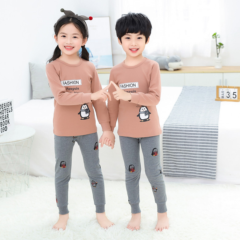 Оптовая продажа с фабрики, новый бутик, пижамы из чистого хлопка для мальчиков и девочек, детская мультяшная Пижама, комплект