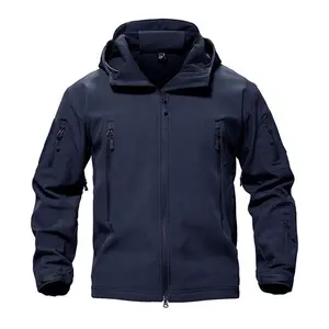 도매 주문 전술상 Softshell 재킷 남자 두건이 있는 Softshell 전술상 재킷 Drawcord 조정가능한 hem를 가진