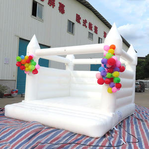 Château gonflable commercial extérieur blanc pour <span class=keywords><strong>location</strong></span>, idéal pour mariages et fêtes, en PVC, capacité 300 kg, facile à installer - Product Image 3