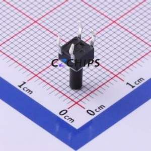 TC-1109-B-L Tactile Switch Through hole-4P,4.5x4.5mm Switch Single Pole Single Throw Round Button 1.6N Through Hole - Product Image 2