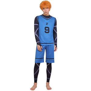 Costume de cosplay Manyusha Blue Prison Jersey taille M pour homme, tenue d'anime, uniforme de l'équipe X numéro 9, été 2026 - Product Image 1