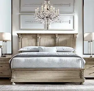 美式经典设计木床定制家具