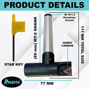 Assorts Indexable Fly Cutter 3 In M-10 1.5 Drawbar Thread Single Insert Face Milling For Cnc <b>Machining</b> Center - Product Image 4