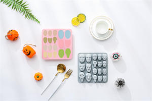 Moldes de Silicona con Temática de Máscaras de Halloween para Pasteles, Reutilizables, de Grado Alimenticio, Lindos Moldes Magnéticos de Silicona para Chocolate, Dulces y Hielo - Product Image 6