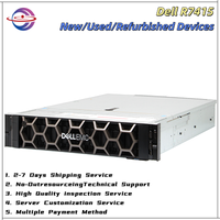 Serveur de stockage haute densité Dell R7415 2U, un seul socket EPYC, 16 emplacements DDR4, 24 lecteurs NVMe, pour l'analyse des données