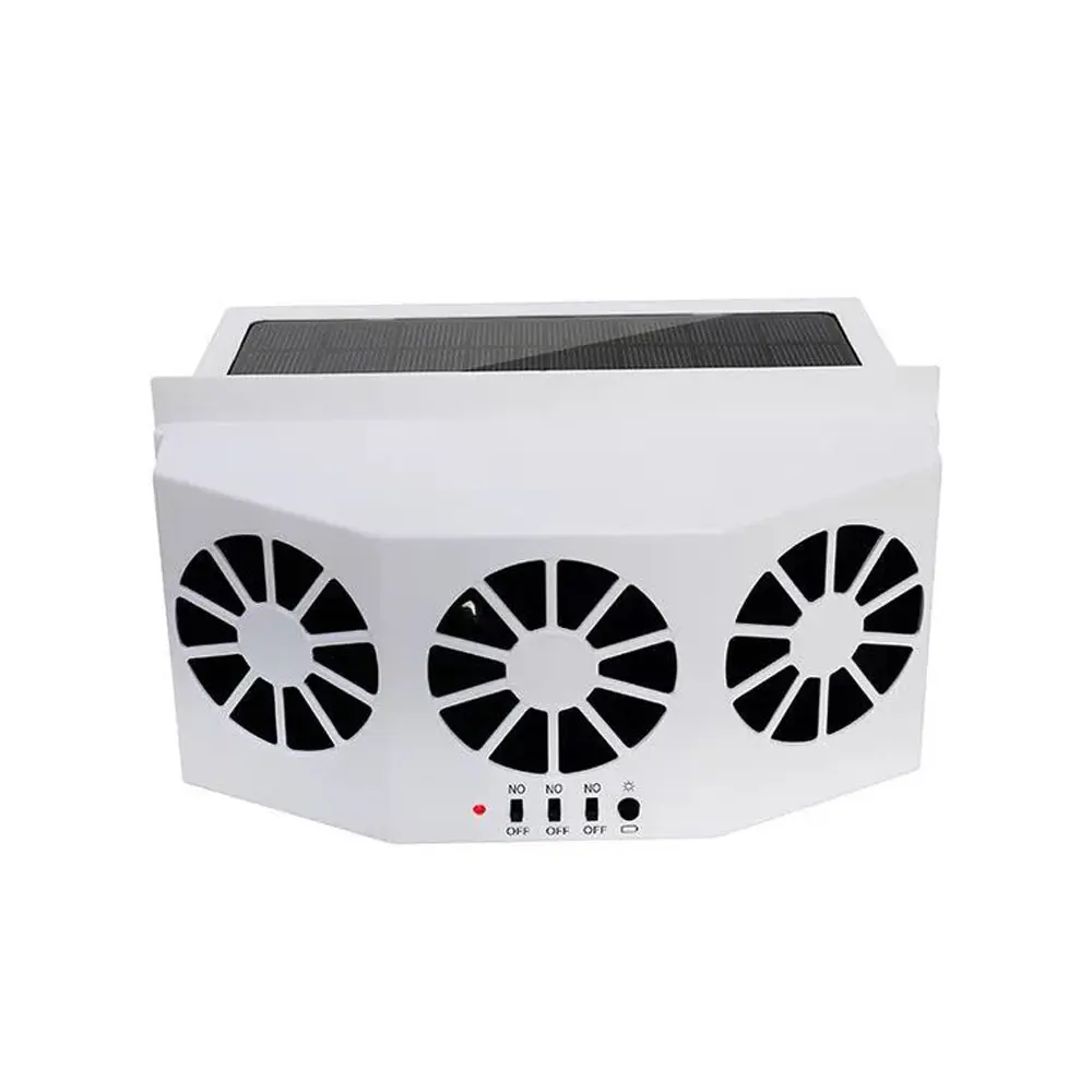 Nieuwste Versie Drie Fans Solar Sun Power Automatische Auto Auto Cool Cooler Fan