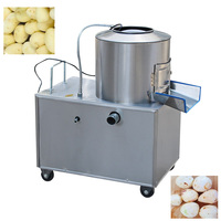 Industriële elektrische automatische roestvrijstalen schilmachine voor fruit, groenten, aardappelen, gember, ui en wortel.
