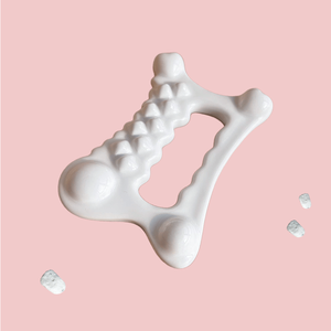 Tablero de herramientas de elevación corporal Gua Sha de cerámica de porcelana blanca personalizada con mango de palo de ojo de refrigeración Tablero de desinflado facial de masaje facial - Product Image 2