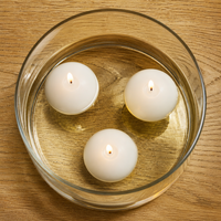 Porte-bougie en verre épais transparent, bol en verre à côtés droits pour bougie flottante, décoration de table pour la maison et les mariages
