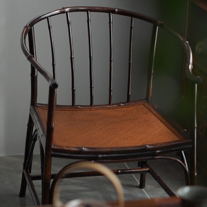 Sillón de Bambú con Rayas de Tigre Púrpuras, Asiento Hecho a Mano, Silla para Sala de Estar, Origen Anji - Product Image 2