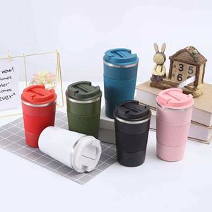Simple 304 Stainless Steel Coffee Mug Portable Car <b>Thermos</b> Business Office Gift Dual-Drink Mug - Product Image 1