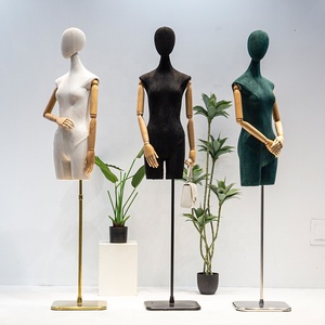 Mannequin Femme Demi-Corps Personnalisé en Papier Kraft Style Rétro pour Magasin de Vêtements, Présentoir de Scène, Faux Mannequin Corporel - Product Image 3